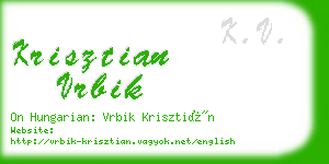 krisztian vrbik business card